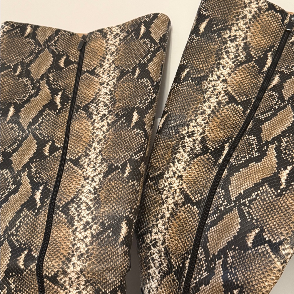Eloquii Chic Snakeskin Print Boots Knee High Wide Calf 
Size 12W - Picture 9 of 12